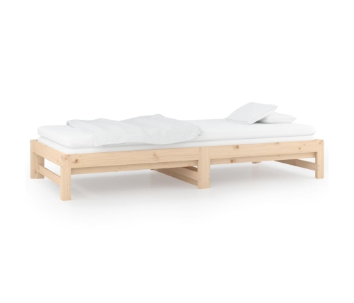 Sofá cama extraíble madera maciza de pino 2x(90x200) cm