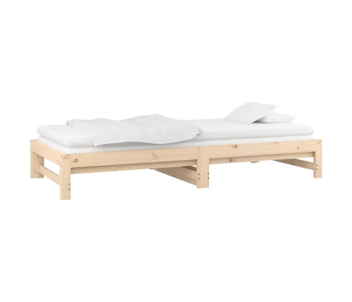 Sofá cama extraíble madera maciza de pino 2x(90x200) cm