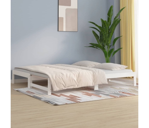 Sofá cama extraíble sin colchón blanco 2x(90x200) cm