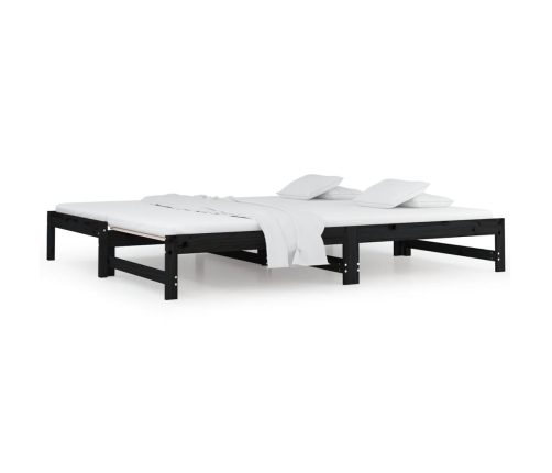 Sofá cama extraíble sin colchón negro 2x(90x200) cm