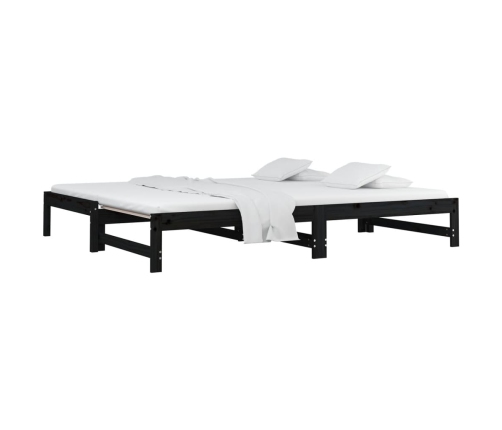 Sofá cama extraíble sin colchón negro 2x(90x200) cm