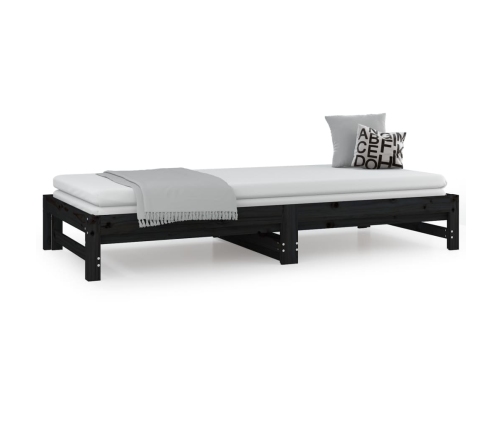 Sofá cama extraíble sin colchón negro 2x(90x200) cm