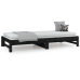 Sofá cama extraíble sin colchón negro 2x(90x200) cm