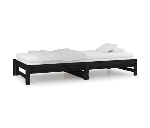 Sofá cama extraíble sin colchón negro 2x(90x200) cm