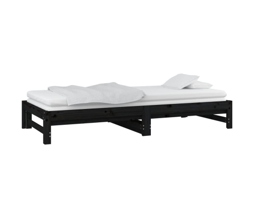 Sofá cama extraíble sin colchón negro 2x(90x200) cm