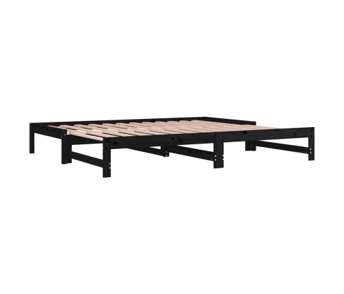 Sofá cama extraíble sin colchón negro 2x(90x200) cm