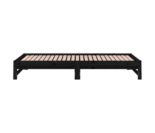 Sofá cama extraíble sin colchón negro 2x(90x200) cm