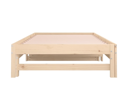 Sofá cama extraíble madera maciza de pino 2x(80x200) cm