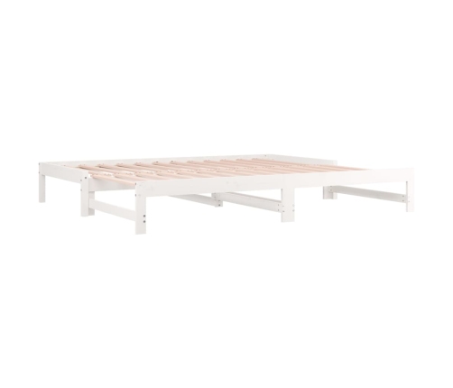 Sofá cama extraíble madera maciza de pino blanco 2x(80x200) cm