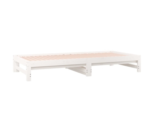 Sofá cama extraíble madera maciza de pino blanco 2x(80x200) cm