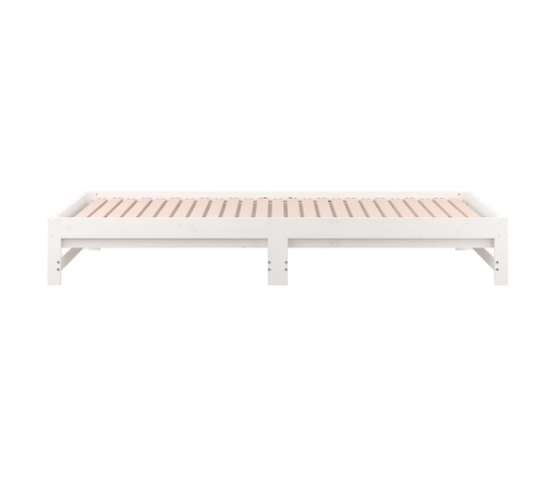 Sofá cama extraíble madera maciza de pino blanco 2x(80x200) cm