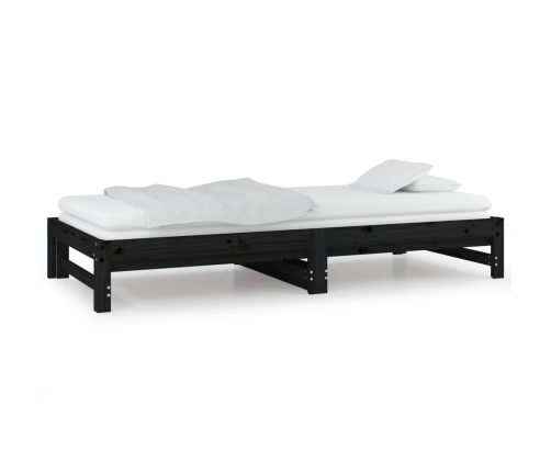 Sofá cama extraíble sin colchón negro 2x(80x200) cm