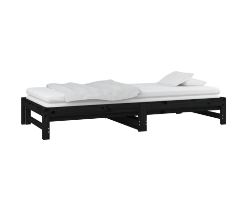 Sofá cama extraíble sin colchón negro 2x(80x200) cm