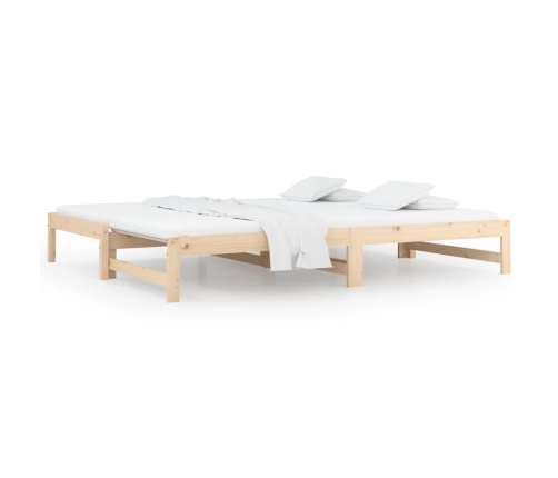 Sofá cama extraíble madera maciza de pino 2x(90x190) cm