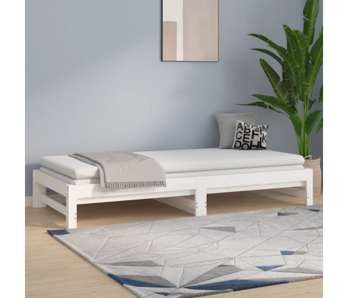 Sofá cama extraíble sin colchón blanco 2x(90x190) cm