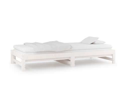 Sofá cama extraíble sin colchón blanco 2x(90x190) cm
