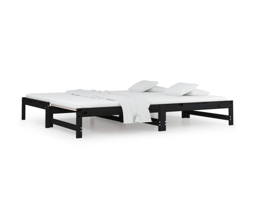 Sofá cama extraíble sin colchón negro 2x(90x190) cm