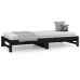 Sofá cama extraíble sin colchón negro 2x(90x190) cm