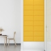 vidaXL Paneles de pared 12 uds terciopelo amarillo 60x30 cm 2,16 m²