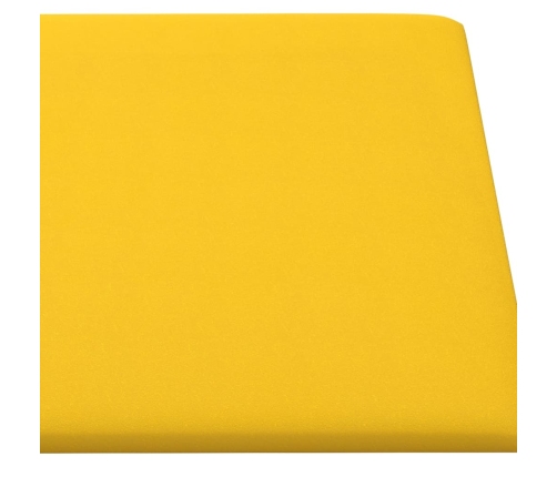 vidaXL Paneles de pared 12 uds terciopelo amarillo 60x30 cm 2,16 m²