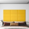 vidaXL Paneles de pared 12 uds terciopelo amarillo 60x30 cm 2,16 m²