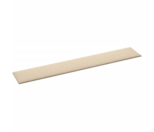 Paneles de pared 12 uds tela color crema 90x15 cm 1,62 m²