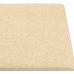 Paneles de pared 12 uds tela color crema 90x15 cm 1,62 m²