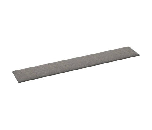 Paneles de pared 12 uds tela gris claro 90x15 cm 1,62 m²