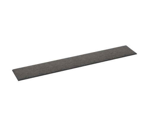 vidaXL Paneles de pared 12 uds tela gris oscuro 90x15 cm 1,62 m²