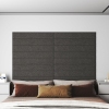 vidaXL Paneles de pared 12 uds tela gris oscuro 90x15 cm 1,62 m²