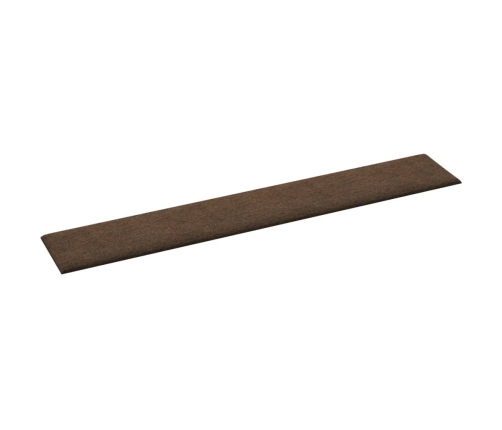 vidaXL Paneles de pared 12 uds tela marrón 90x15 cm 1,62 m²