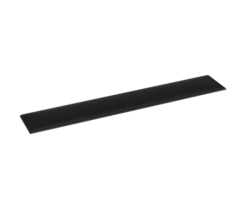 vidaXL Paneles de pared 12 uds cuero sintético negro 90x15 cm 1,62 m²