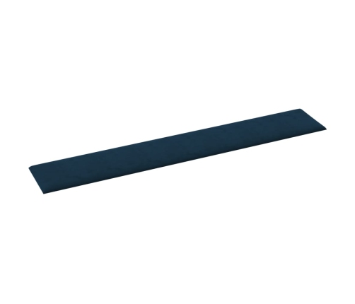 vidaXL Paneles de pared 12 uds terciopelo azul 90x15 cm 1,62 m²