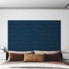 vidaXL Paneles de pared 12 uds terciopelo azul 90x15 cm 1,62 m²