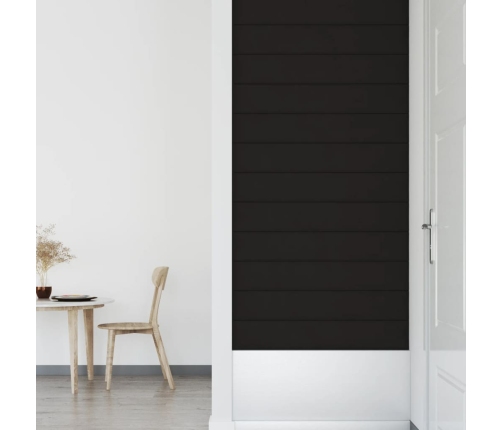 Paneles de pared 12 uds terciopelo negro 90x15 cm 1,62 m²