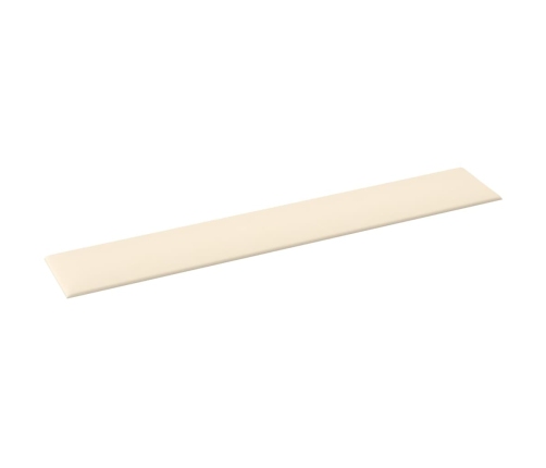 Paneles de pared 12 uds terciopelo color crema 90x15 cm 1,62 m²