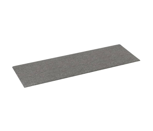 Paneles de pared 12 uds tela gris claro 90x30 cm 3,24 m²