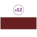 Paneles de pared 12 uds tela rojo tinto 90x30 cm 3,24 m²