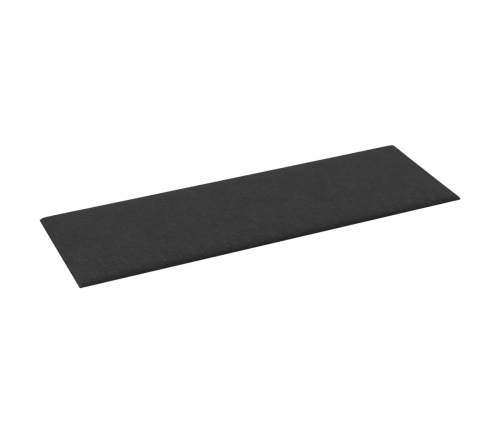 Paneles de pared 12 uds tela negro 90x30 cm 3,24 m²