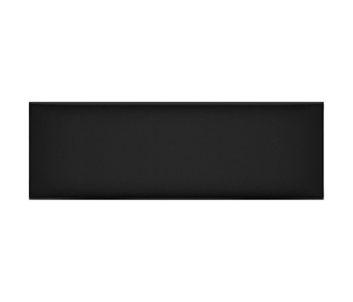 vidaXL Paneles de pared 12 uds cuero sintético negro 90x30 cm 3,24 m²