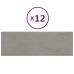 Paneles de pared 12 uds terciopelo gris claro 90x30 cm 3,24 m²