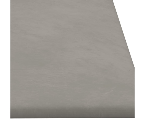 Paneles de pared 12 uds terciopelo gris claro 90x30 cm 3,24 m²