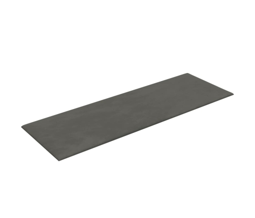 Paneles de pared 12 uds terciopelo gris oscuro 90x30 cm 3,24 m²