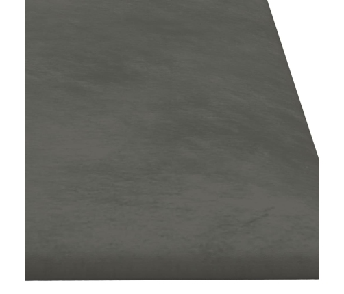 Paneles de pared 12 uds terciopelo gris oscuro 90x30 cm 3,24 m²