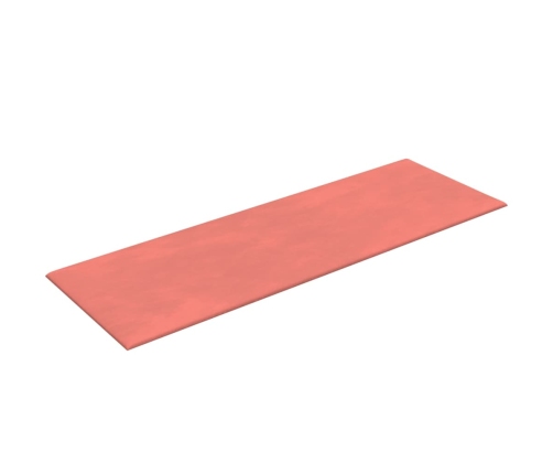 Paneles de pared 12 uds terciopelo rosa 90x30 cm 3,24 m²