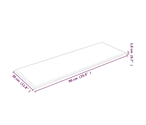 Paneles de pared 12 uds terciopelo rosa 90x30 cm 3,24 m²