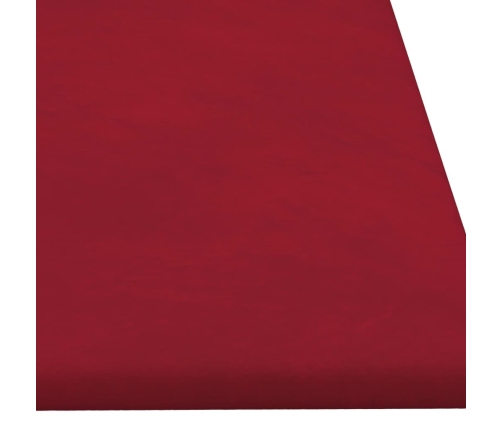 Paneles de pared 12 uds terciopelo rojo tinto 90x30 cm 3,24 m²