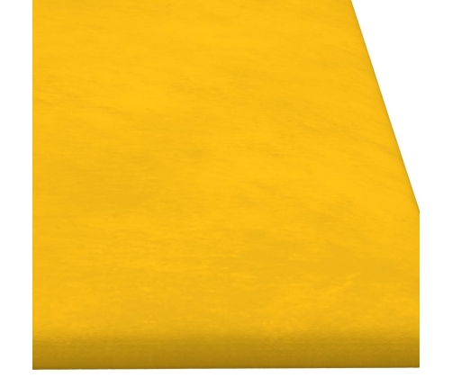 Paneles de pared 12 uds terciopelo amarillo 90x30 cm 3,24 m²