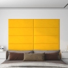 vidaXL Paneles de pared 12 uds terciopelo amarillo 90x30 cm 3,24 m²