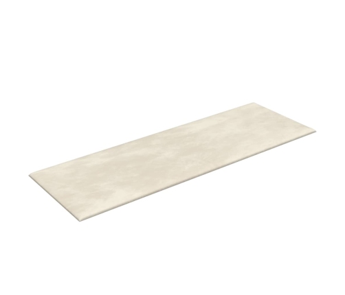 vidaXL Paneles de pared 12 uds terciopelo color crema 90x30 cm 3,24 m²